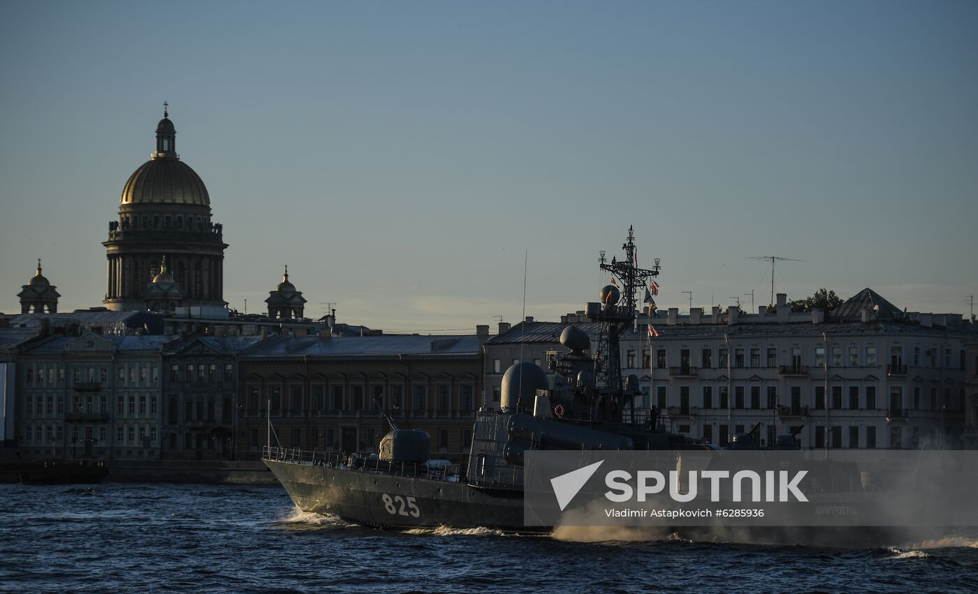Russia Navy Day Parade Rehearsal