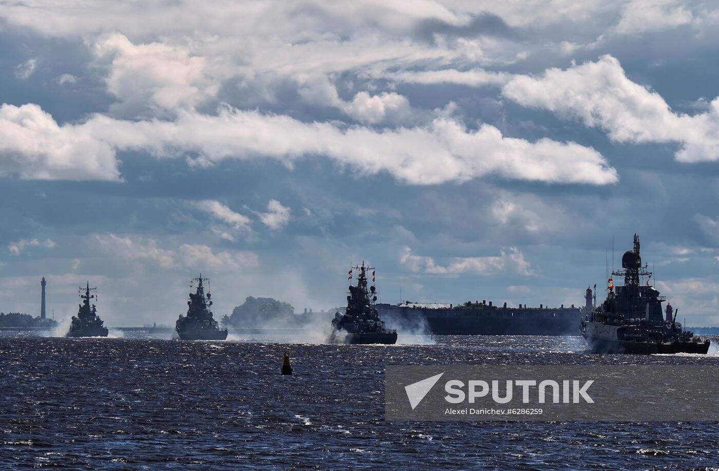 Russia Navy Day Parade Rehearsal