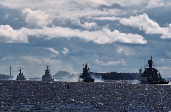 Russia Navy Day Parade Rehearsal