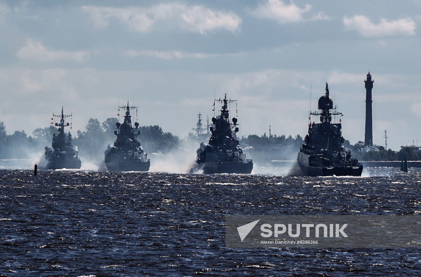 Russia Navy Day Parade Rehearsal