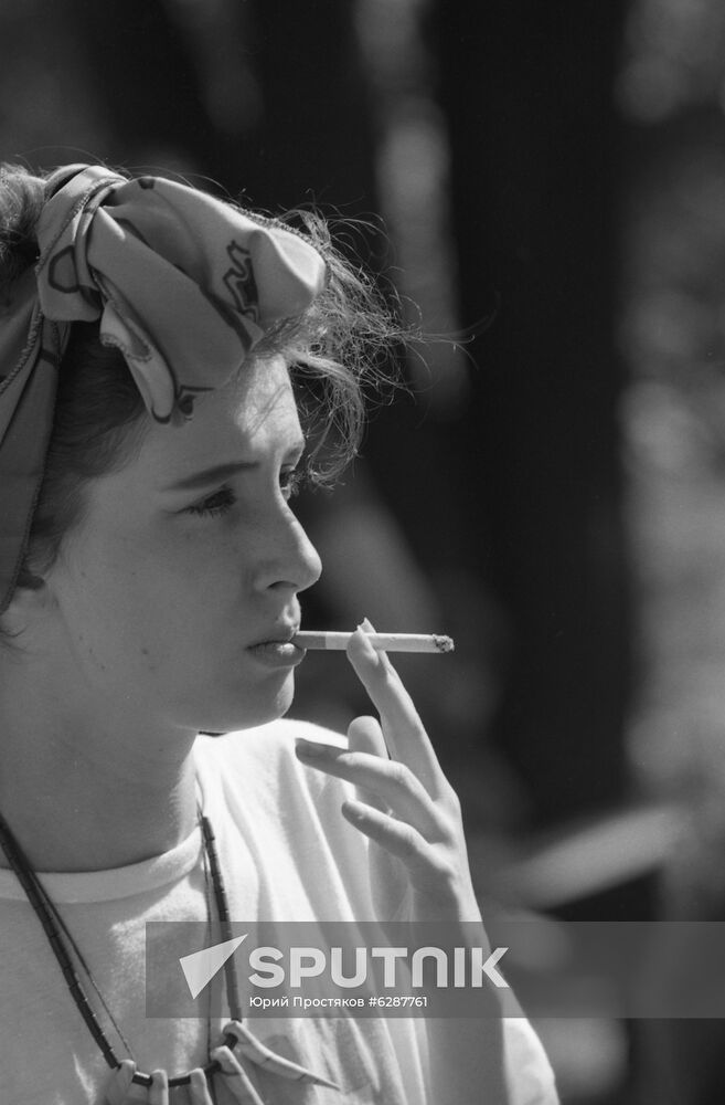 Smoking woman