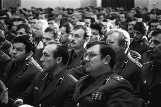 Chancellor of Federal Republic of Germany Helmut Kohl visits USSR