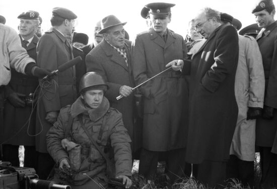Chancellor of Federal Republic of Germany Helmut Kohl visits USSR