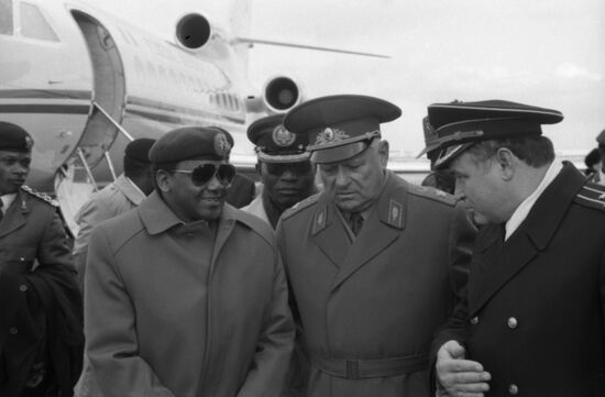 Chief of Staff of of Armed Forces of Nigeria Sani Abacha visits USSR