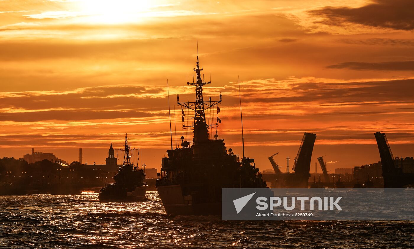 Russia Navy Day Parade Rehearsal 