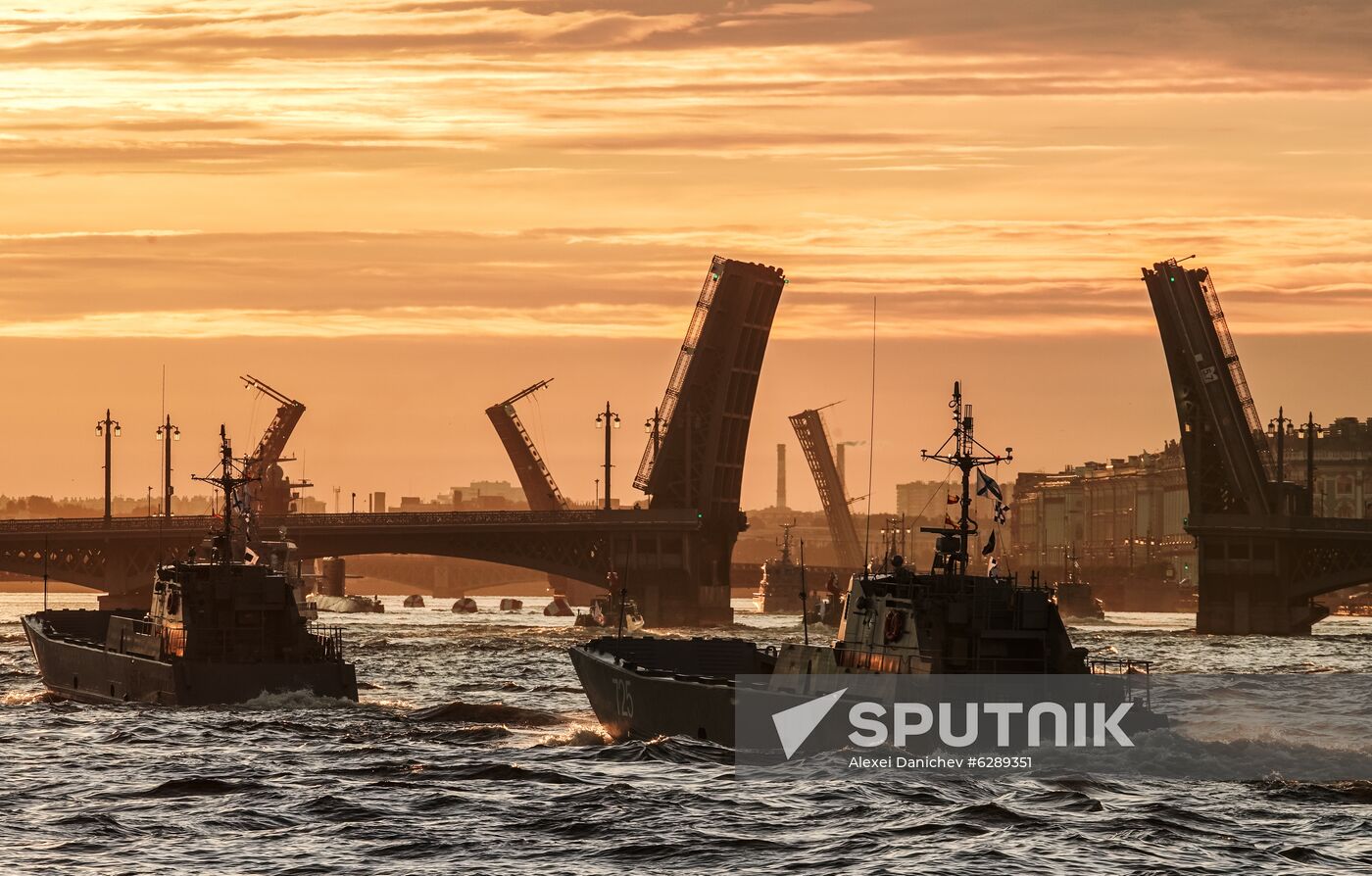 Russia Navy Day Parade Rehearsal 