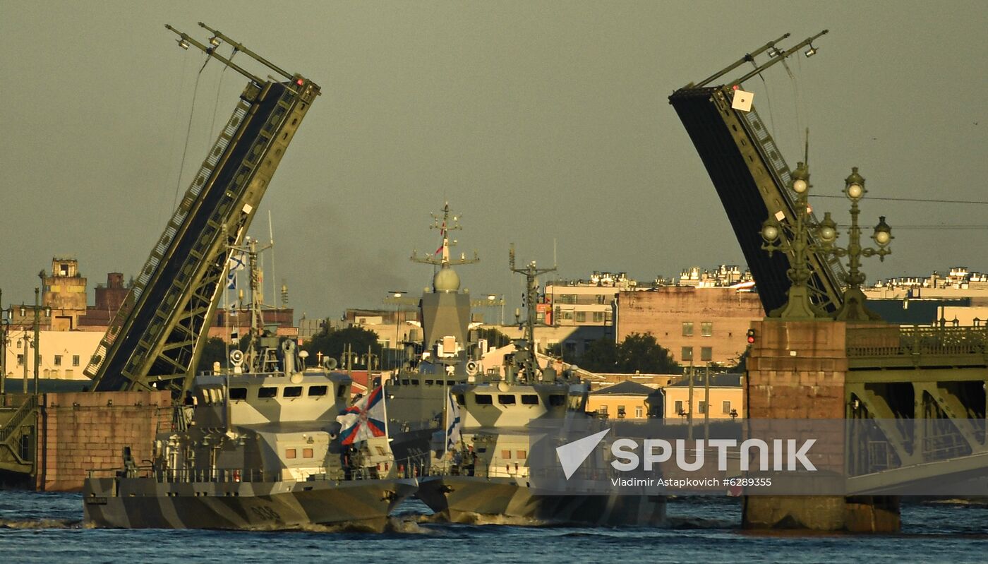 Russia Navy Day Parade Rehearsal