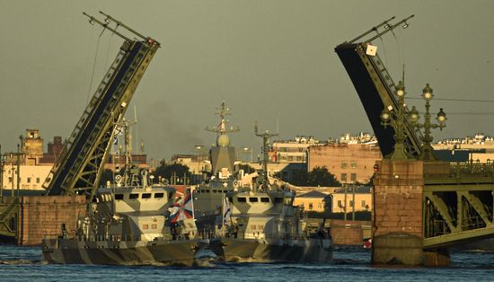 Russia Navy Day Parade Rehearsal