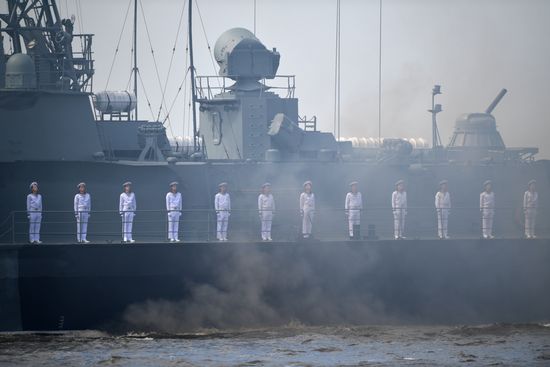 Russia Navy Day Parade Rehearsal