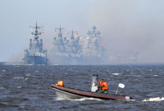 Russia Navy Day Parade Rehearsal