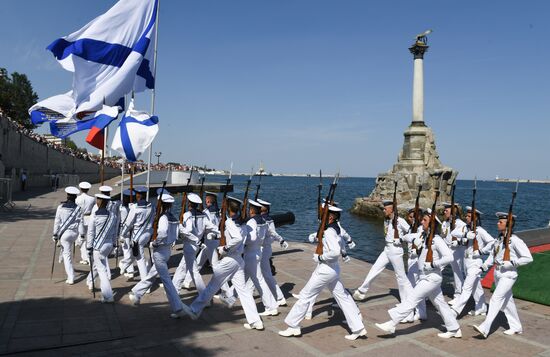 Russia Navy Day Parade Rehearsal 