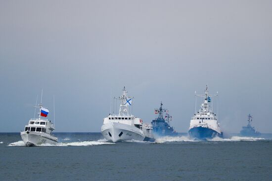 Russia Navy Day Parade Rehearsal 