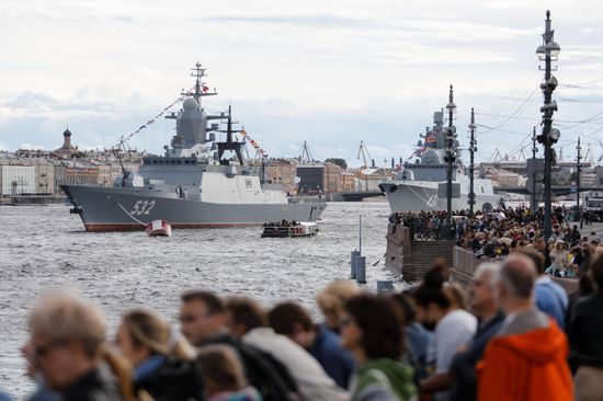Russia Navy Day Parade Rehearsal 