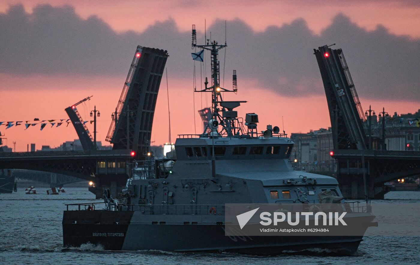 Russia Navy Day Parade Rehearsal