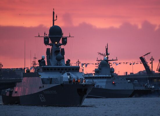 Russia Navy Day Parade Rehearsal 