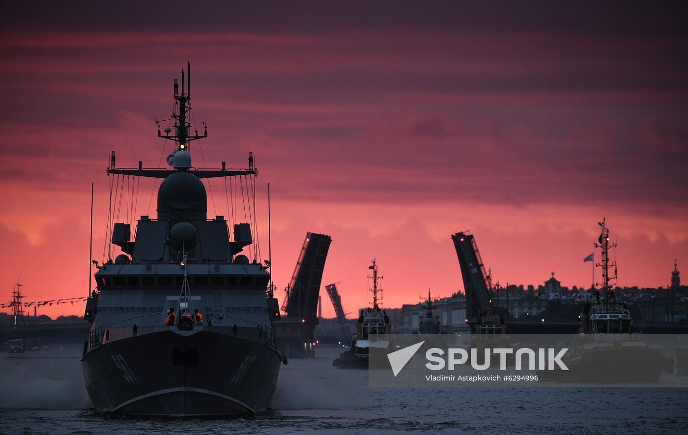Russia Navy Day Parade Rehearsal