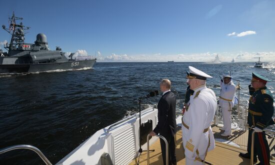 Russia Putin Navy Day Parade 