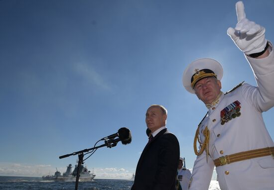 Russia Putin Navy Day Parade 