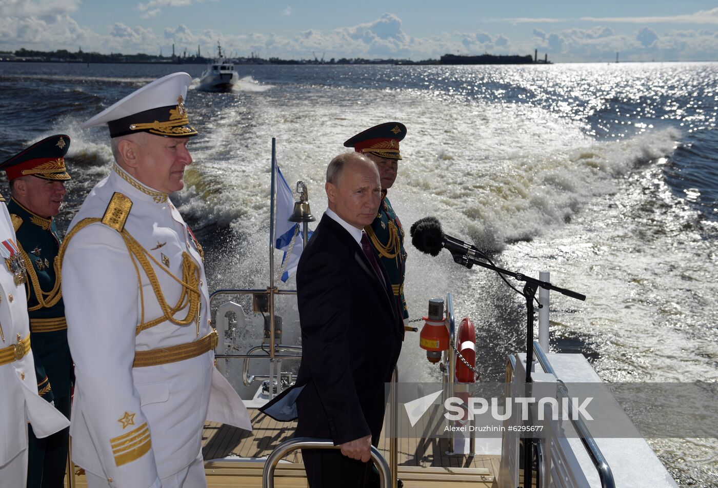 Russia Putin Navy Day Parade