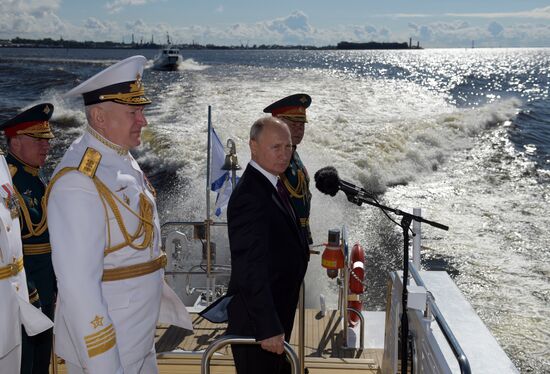 Russia Putin Navy Day Parade 
