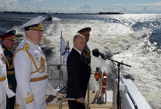 Russia Putin Navy Day Parade 