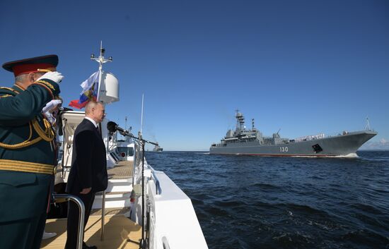 Russia Putin Navy Day Parade 