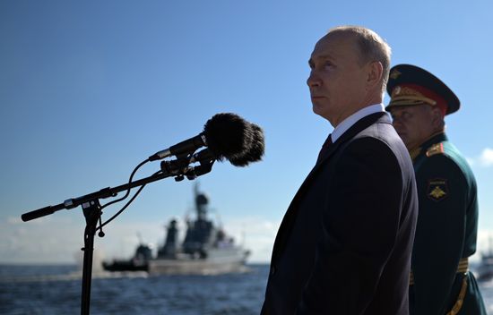 Russia Putin Navy Day Parade 