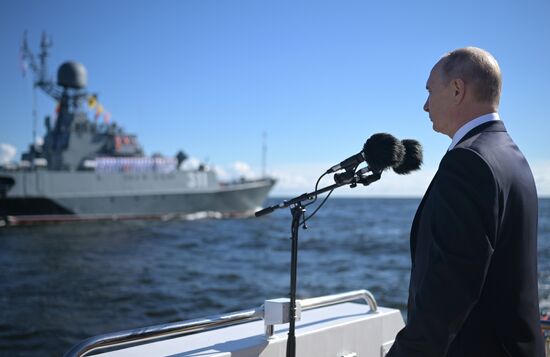 Russia Putin Navy Day Parade 