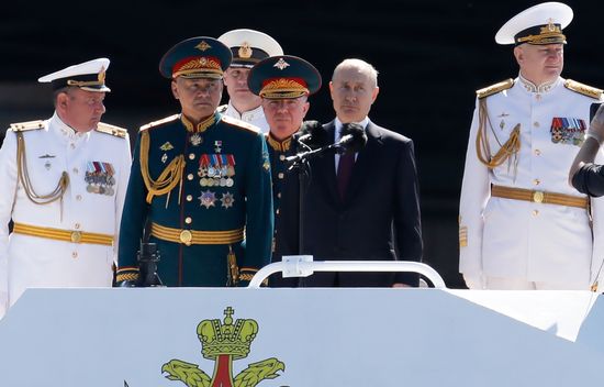 Russia Putin Navy Day Parade 