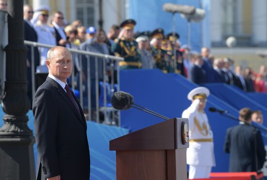 Russia Putin Navy Day Parade 