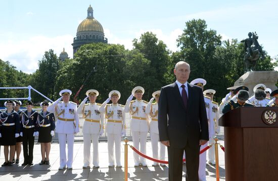 Russia Putin Navy Day Parade 