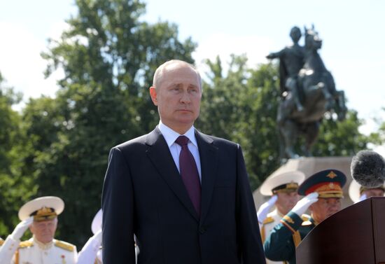 Russia Putin Navy Day Parade 