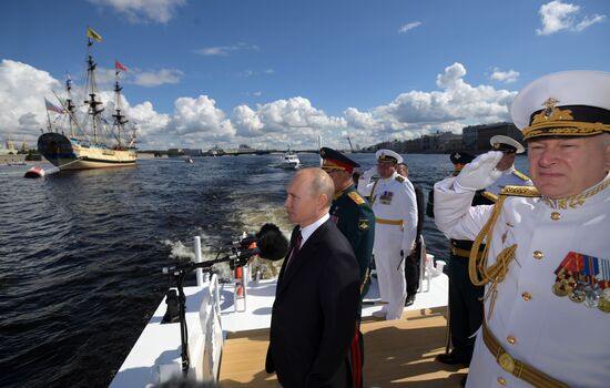 Russia Putin Navy Day Parade 