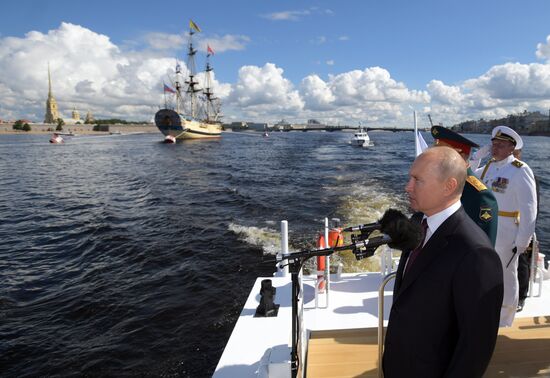 Russia Putin Navy Day Parade 