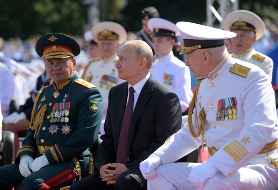 Russia Putin Navy Day Parade 