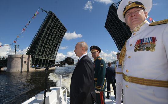 Russia Putin Navy Day Parade 