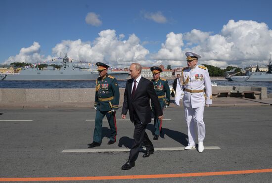 Russia Putin Navy Day Parade 