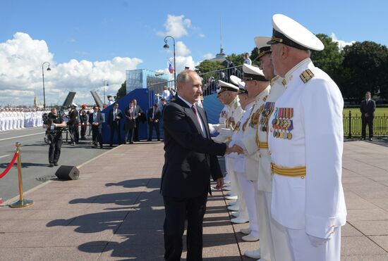 Russia Putin Navy Day Parade 