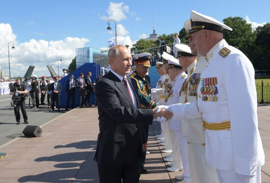 Russia Putin Navy Day Parade 