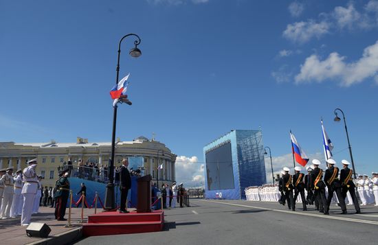 Russia Putin Navy Day Parade 