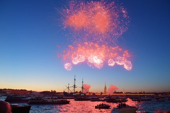 Russia Navy Day Fireworks