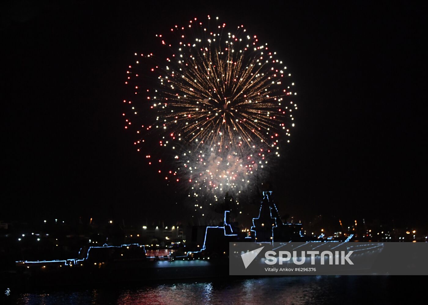 Russia Navy Day Fireworks