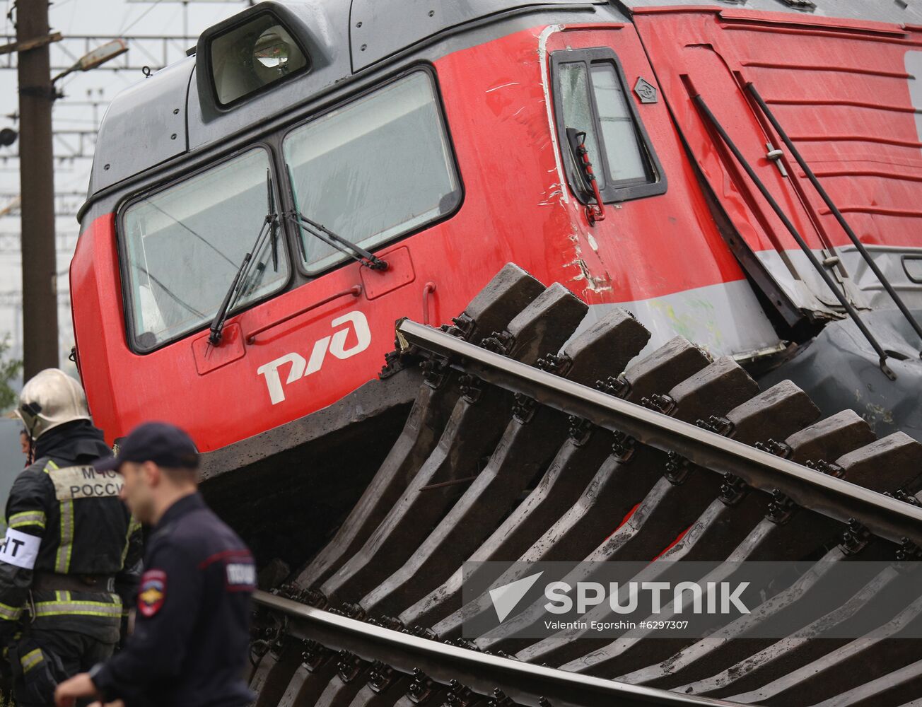Russia Cargo Trains Derailment