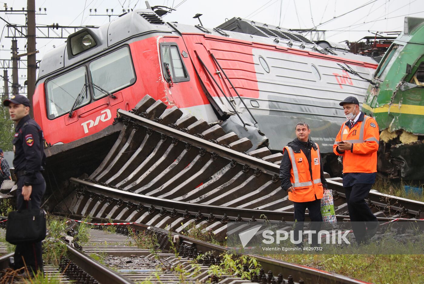 Russia Cargo Trains Derailment
