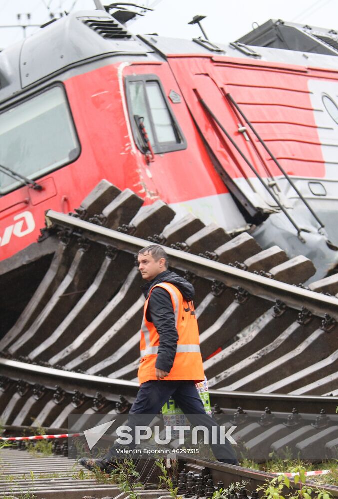 Russia Cargo Trains Derailment