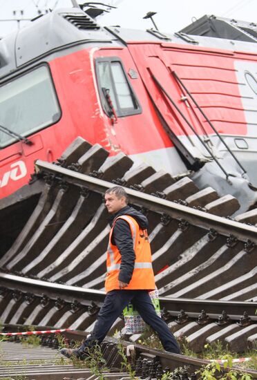 Russia Cargo Trains Derailment