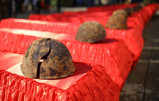 Russia WWII Soviet Soldiers Reburial