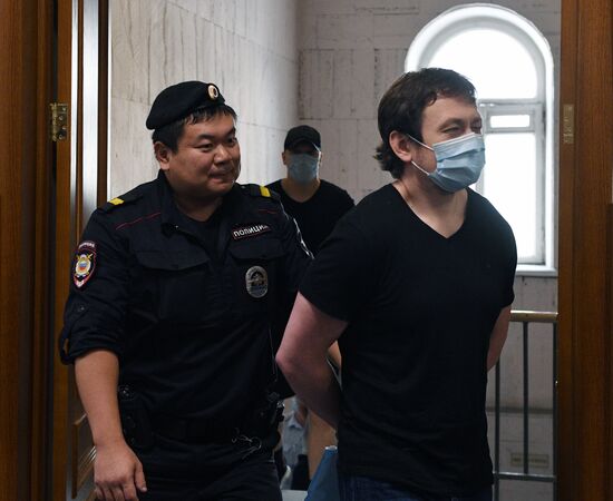 Russia Golunov Police Court
