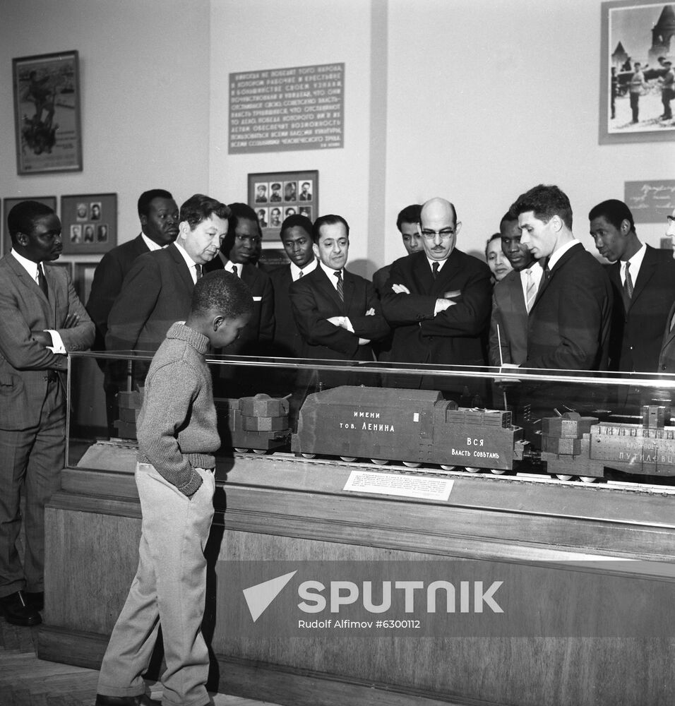 African states' ambassadors at Lenin Museum