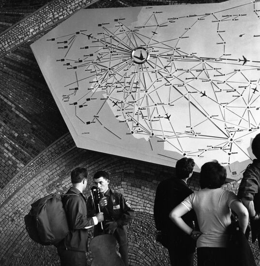 Soviet Transport pavilion at National Exhibition of Economic Achievements